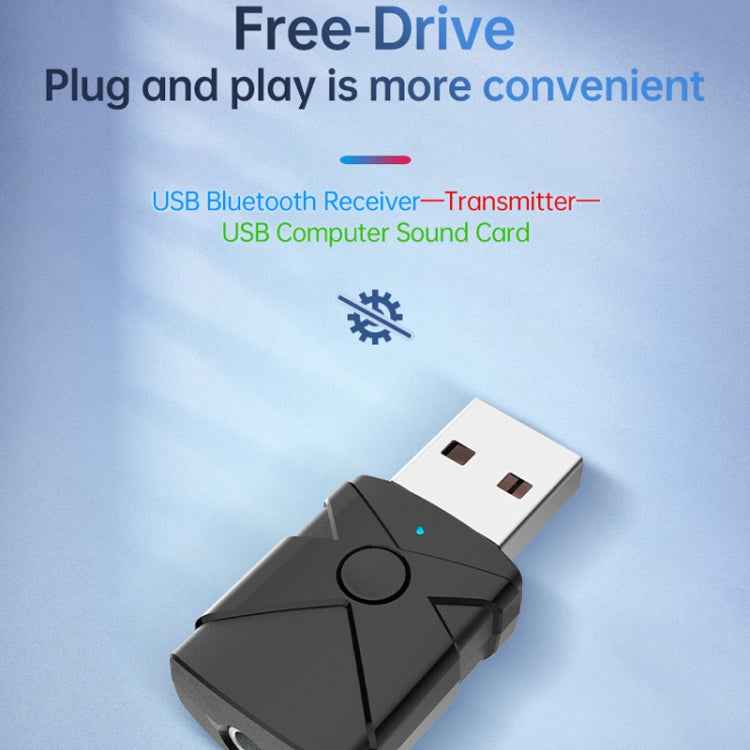M137 5 in 1 Car USB Bluetooth 5.2 Receiver Transmitter, M137