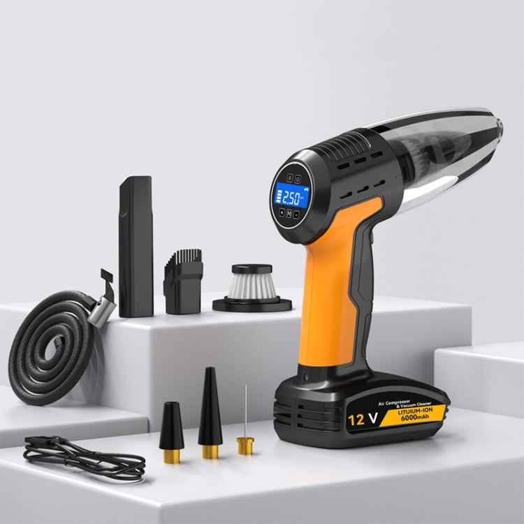 5 In 1 60W  Double Motor Car Vacuum Cleaner With Blowing Air Pump Pressure Measuring Lighting Function, SUITU ST-6637 Wired, SUITU ST-6637  Wireless Model, SUITU ST-6637 Wired +Toolbox, SUITU ST-6637  Wireless+Toolbox