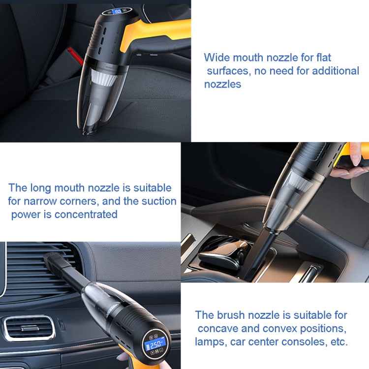 5 In 1 60W  Double Motor Car Vacuum Cleaner With Blowing Air Pump Pressure Measuring Lighting Function, SUITU ST-6637 Wired, SUITU ST-6637  Wireless Model, SUITU ST-6637 Wired +Toolbox, SUITU ST-6637  Wireless+Toolbox