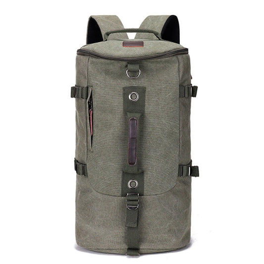 Outdoor Travel Man Canvas Double Shoulder Backpack Student Schoolbag