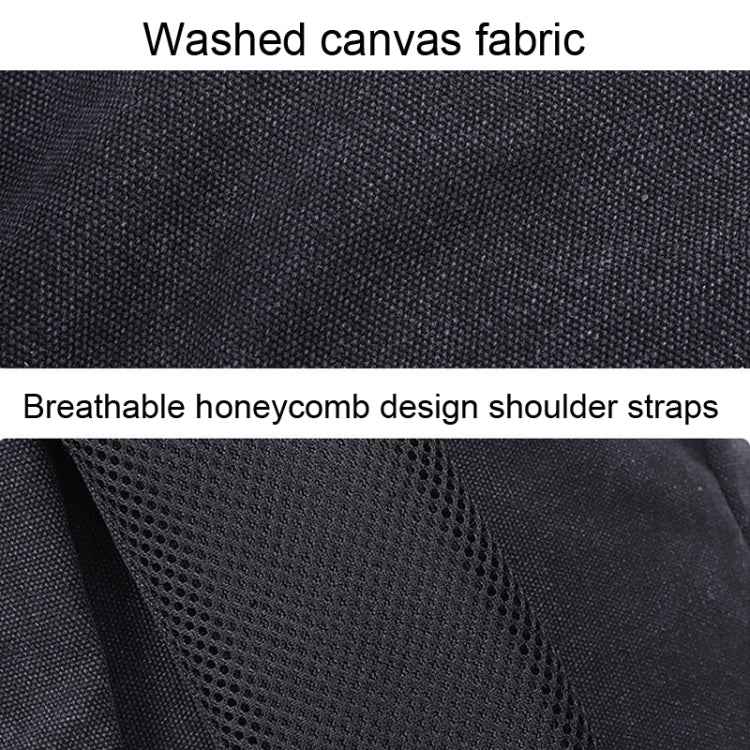 Outdoor Travel Man Canvas Double Shoulder Backpack Student Schoolbag