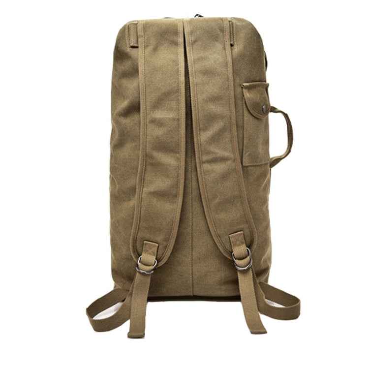 FM308 Large Capacity Outdoor Travel Man Canvas Double Shoulder Backpack Student Schoolbag, Large Green, Small Khaki, Small Black, Small Green, Large Khaki, Large Black