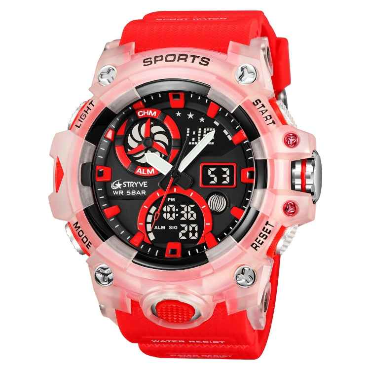 STRYVE S8027 Sports Multifunctional Luminous Dual Display Chronograph Student Watch