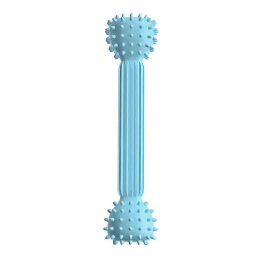 TPR Teething Stick Dog Toy Barbell Shape Pet Chewing Teeth Cleaning Stick