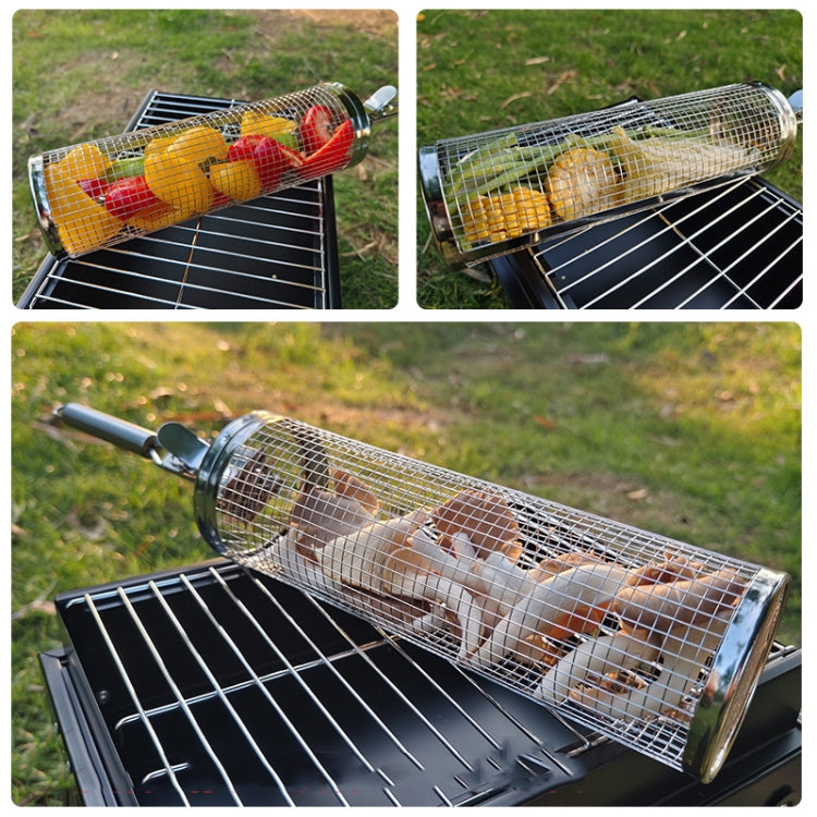Upgrade With Handle BBQ Cage Stainless Steel  Barbecue Basket