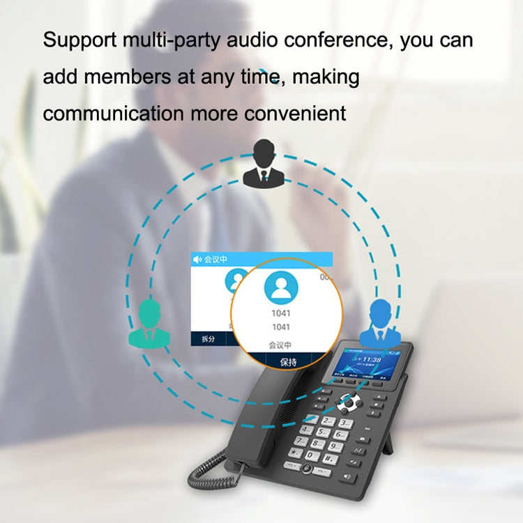 S135 PSTN+SIP Dual Mode Recording Smart Phone 6 Ways VOIP Network Phone IP Phone