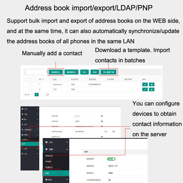 S135 PSTN+SIP Dual Mode Recording Smart Phone 6 Ways VOIP Network Phone IP Phone