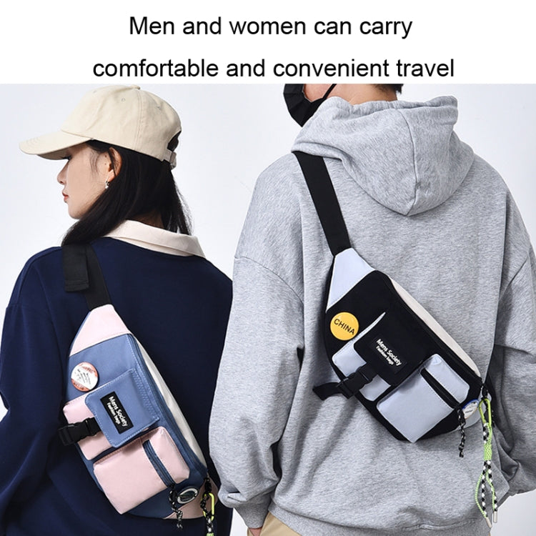 Canvas Crossbody Single Shoulder Backpack Light Sports Chest Bag