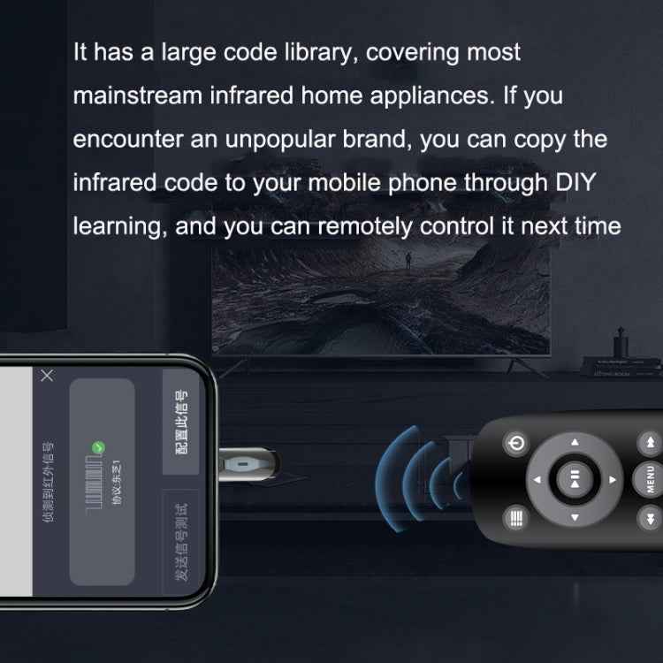R10 Phone Smart Infrared Transmitter Learning Type Long Distance Remote Control, Interface: