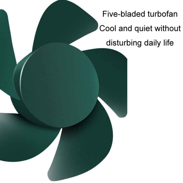 F304 Double-head Hose Built-in Lithium Battery USB Car Fan, Green Gold, Black Silver