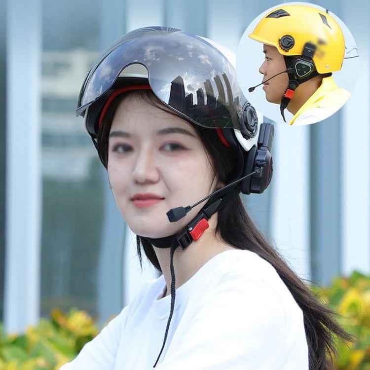 LX1 Motorcycle Half Helmet Waterproof Wireless 5.3 Bluetooth Headset, English