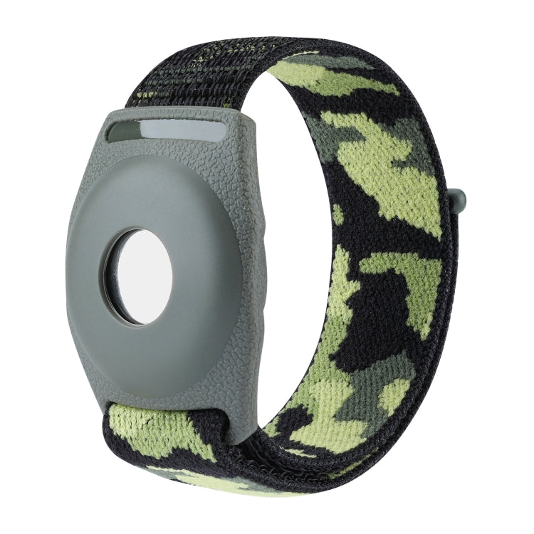For AirTag Anti-Lost Device Case Locator Nylon Loop Watch Strap Wrist Strap, 17cm (Army Green Camouflage), 22cm (Army Green Camouflage), 17cm (Deep Green Camouflage), 22cm (Deep Green Camouflage), 17cm (Purple Camouflage), 22cm (Purple Camouflage)�����...