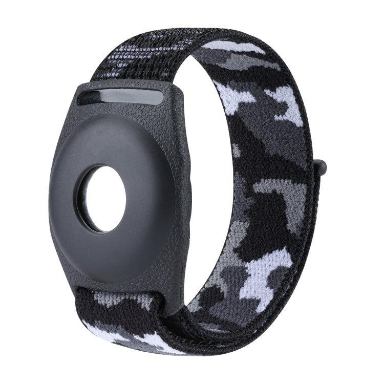 For AirTag Anti-Lost Device Case Locator Nylon Loop Watch Strap Wrist Strap, 17cm (Army Green Camouflage), 22cm (Army Green Camouflage), 17cm (Deep Green Camouflage), 22cm (Deep Green Camouflage), 17cm (Purple Camouflage), 22cm (Purple Camouflage)�����...