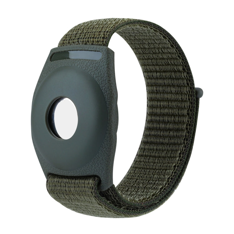 For AirTag Anti-Lost Device Case Locator Nylon Loop Watch Strap Wrist Strap, 17cm (Army Green Camouflage), 22cm (Army Green Camouflage), 17cm (Deep Green Camouflage), 22cm (Deep Green Camouflage), 17cm (Purple Camouflage), 22cm (Purple Camouflage)�����...