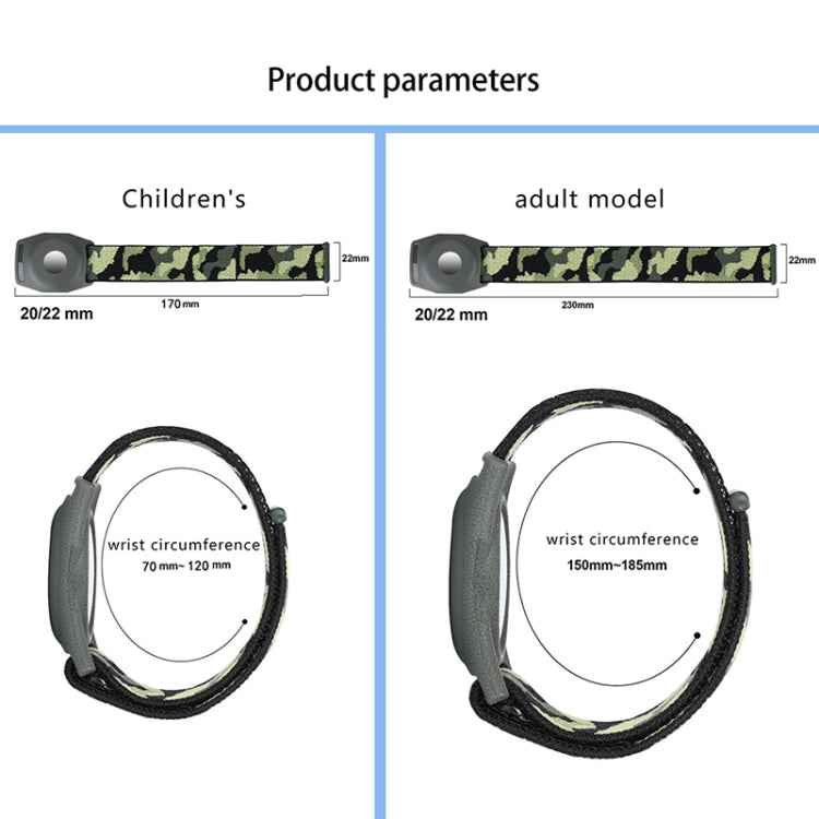 For AirTag Anti-Lost Device Case Locator Nylon Loop Watch Strap Wrist Strap