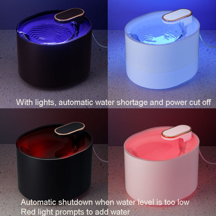 3L Electric Pet Water Dispenser Automatic Cat Water Fountain With Light