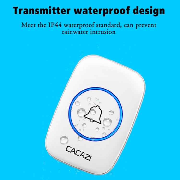 CACAZI A10DC 1 To 2 Battery Type Home Smart Waterproof Electronic Wireless Doorbell, Built-in battery