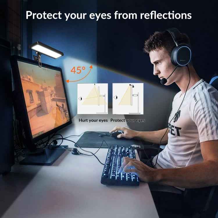 APEXEL APL-FL06 Portable Square Strip Live Video Conferencing Fill Light, APL-FL06