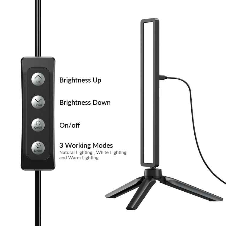 APEXEL APL-FL06 Portable Square Strip Live Video Conferencing Fill Light, APL-FL06