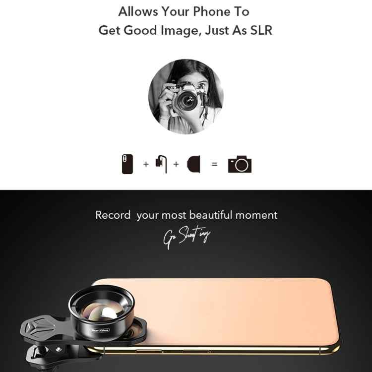 APEXEL APL-HB100MM HD Insect Jewelry 100 Micro External Mobile Phone Lens