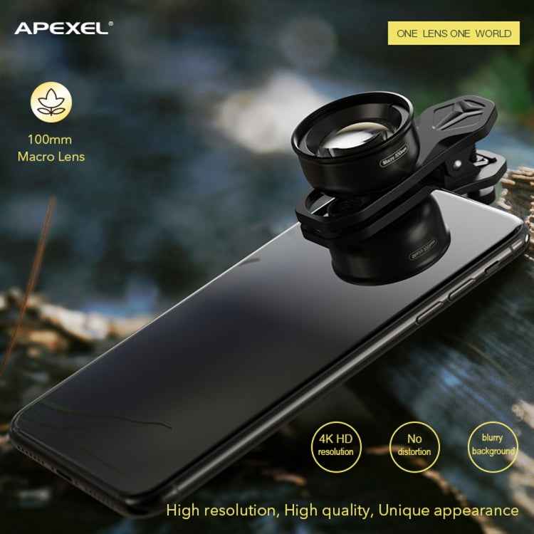 APEXEL APL-HB100MM HD Insect Jewelry 100 Micro External Mobile Phone Lens