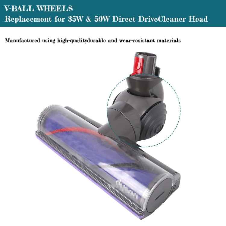 For Dyson V6 V7 V8 V10 V11 V12 Vacuum Cleaner V-Ball Wheels of Direct Drive Cleaner Head, Direct Drive Cleaner Head Wheels