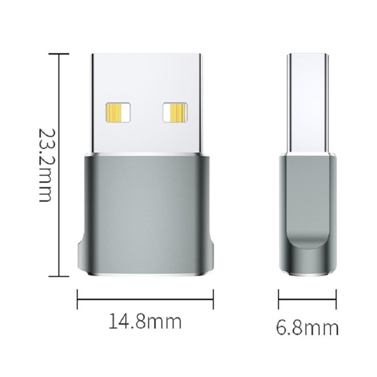USB 2.0 Male To USB-C / Type-C Female Adapter, Support Charging & Transmission Data