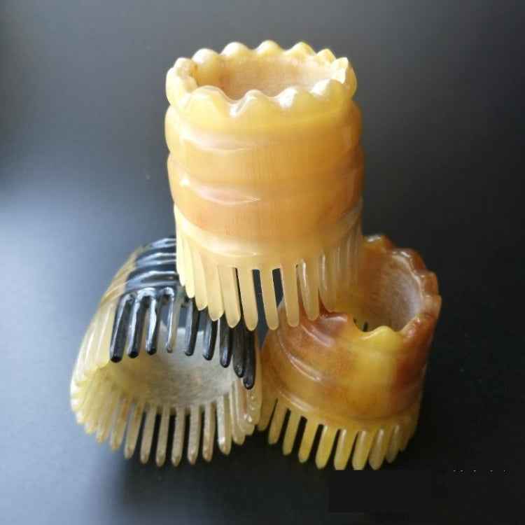 Cylindrical Horn Comb Short Shampoo Brush, Color Random Delivery, Brush