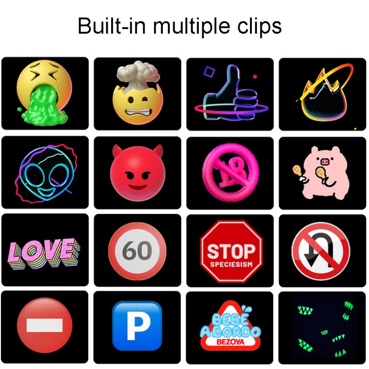 LED Dynamic Emoticon Car Display Screen 5V USB Interface