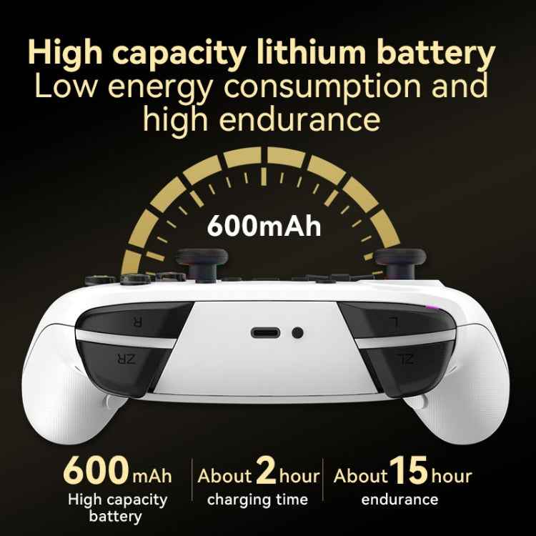 Wireless Bluetooth Somatosensory Vibration Gamepad for Nintendo Switch/Switch PRO, Black Gold, White Green, Black, White