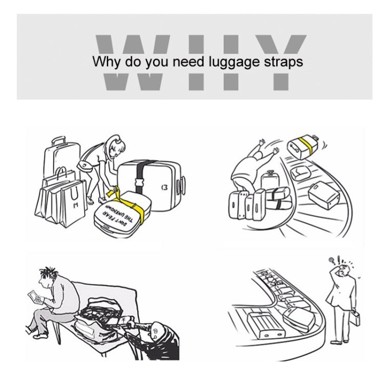 Cross Luggage Strap Without Combination Lock