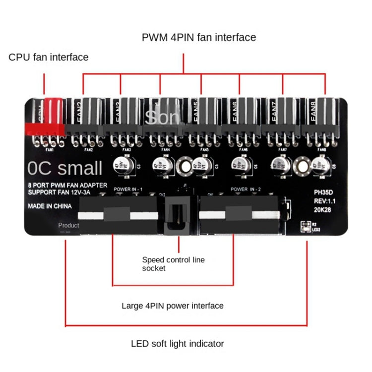 PWM Fan Hub Computer CPU Fan Extender