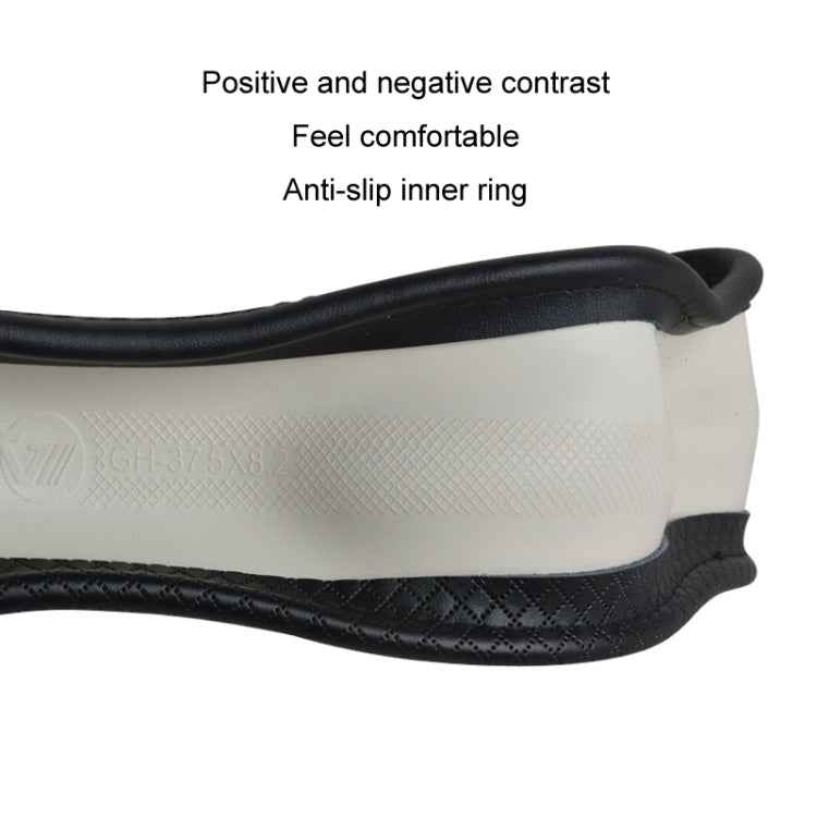 38cm Car Embossed Leather Steering Wheel Cover, Black Red, Black Blue, Dark Coffee, Black Light Coffee, All Black, All Coffee, D Type Black Red, D Type Black, D Type Black Coffee, D Type All Black, D Type All Coffee, D Type Black Light Coffee