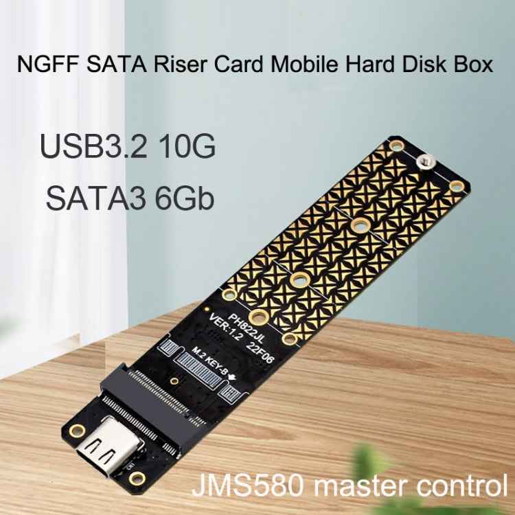 NGFF M.2 Bkey SATA Hard Disk SSD To USB3.1 Type-C / USB-C Expansion Card Conversion Board, SSD To USB3.1
