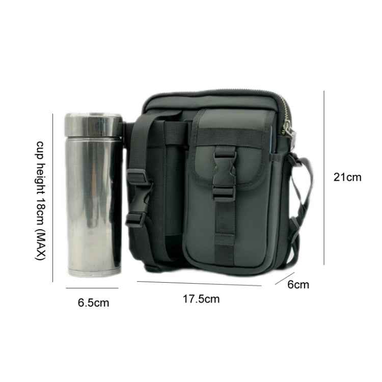 8 Inch Leather Shoulder Mobile Phone Messenger Bag Casual Water Bottle Bag