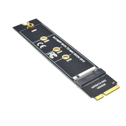 M.2 NGFF SATA To MAC SSD Adapter Riser Card For MacBook Air 2012 A1465 A1466, Long Type, With Screwdriver