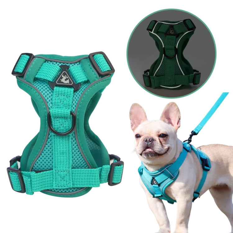 Pet Vest Harness + Traction Rope Set Reflective Breathable Dog Cat Harness