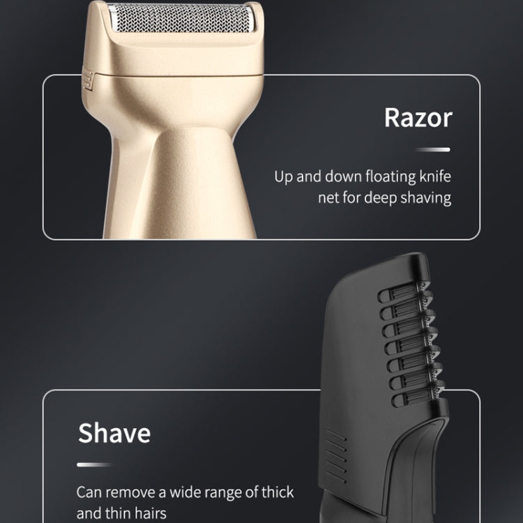 5 In 1 Haircut Digital Display Water Washing Shaver Nose Hair Electric Push Shear Set