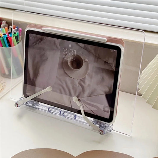 Student Desktop Reading Rack Transparent Acrylic Tablet Stand