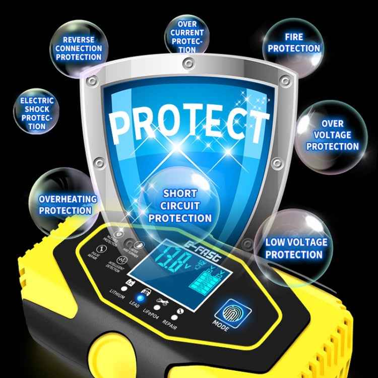 E-FAST Car Battery Charging LED Current Voltage Power Display Charger, EU Plug, US Plug, UK Plug, AU Plug, JPN Plug