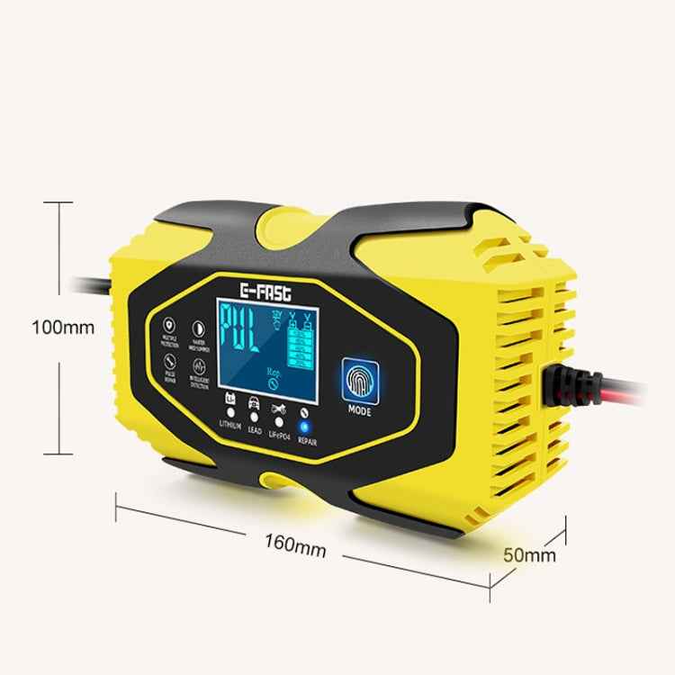 E-FAST Car Battery Charging LED Current Voltage Power Display Charger, EU Plug, US Plug, UK Plug, AU Plug, JPN Plug