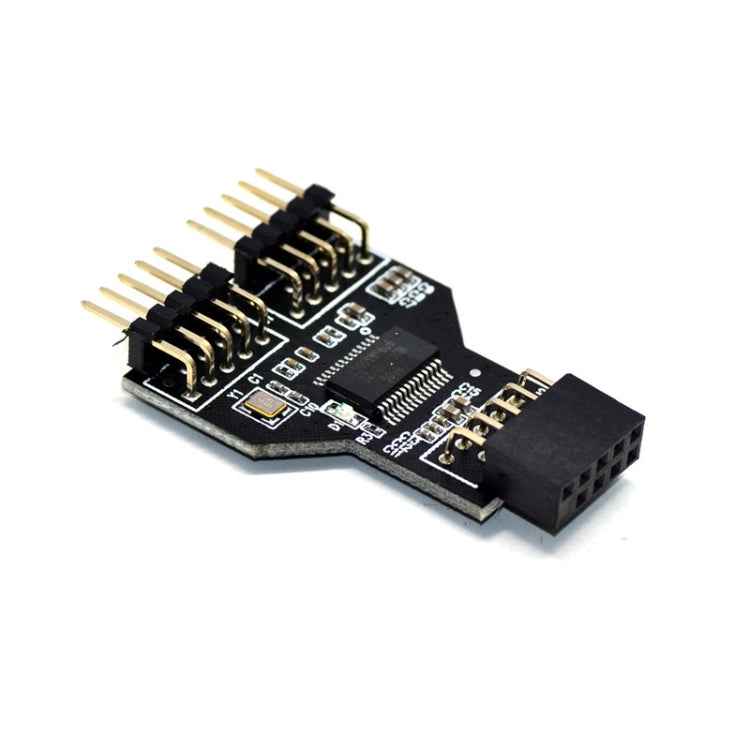 9 Pin USB Header Female 1 To 2 Male Board 9-Pin USB 2.0 HUB Connector Adapter, 9pin To Dual 9pin Direct Plug