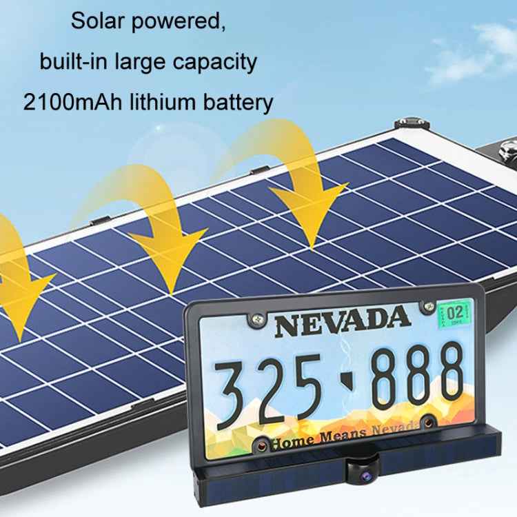 Solar HD Wireless Integrated License Plate Frame Display Camera, BC01