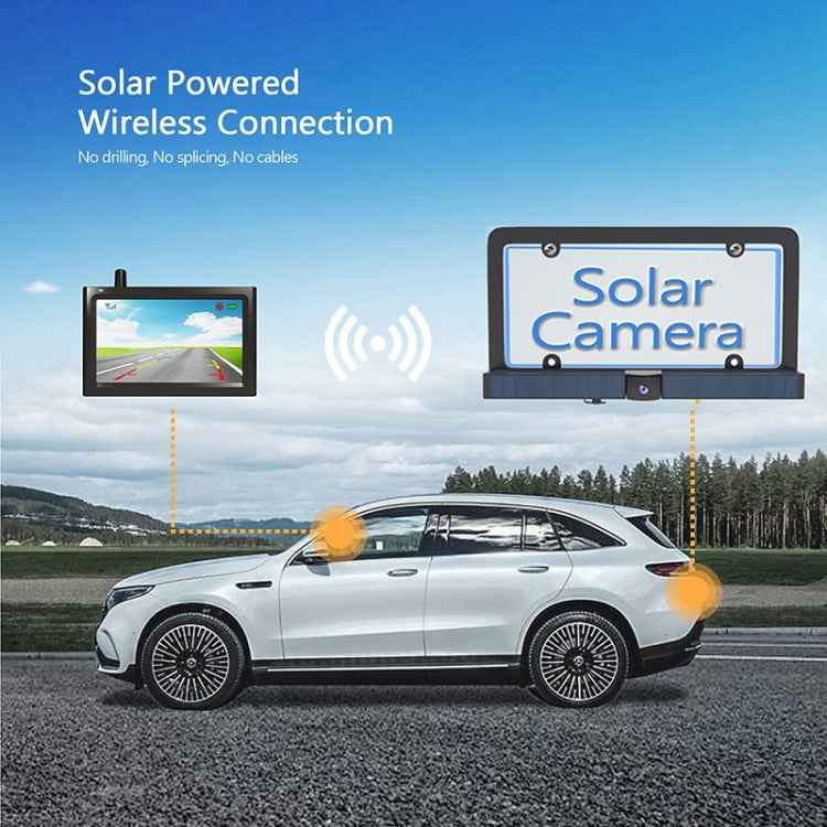 Solar HD Wireless Integrated License Plate Frame Display Camera, BC01