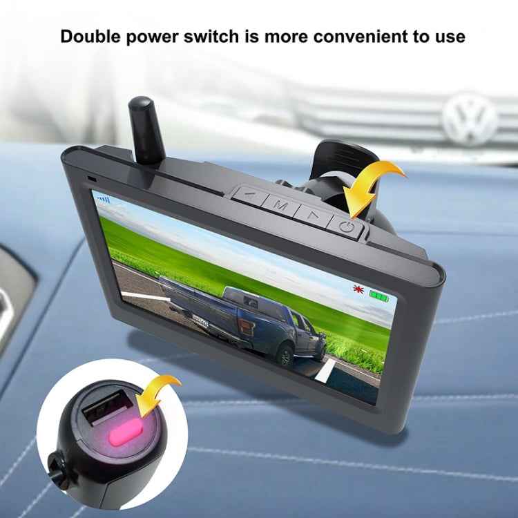 Solar Integrated License Plate Frame Vehicle Camera Wireless Reversing Display