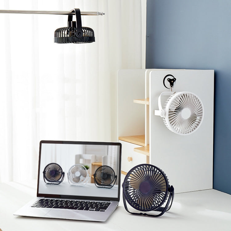 3-in-1 Electric Fan Wall Mounted Desktop Quiet Brushless Turbine Mini Fan, USB Plug, Rechargeable