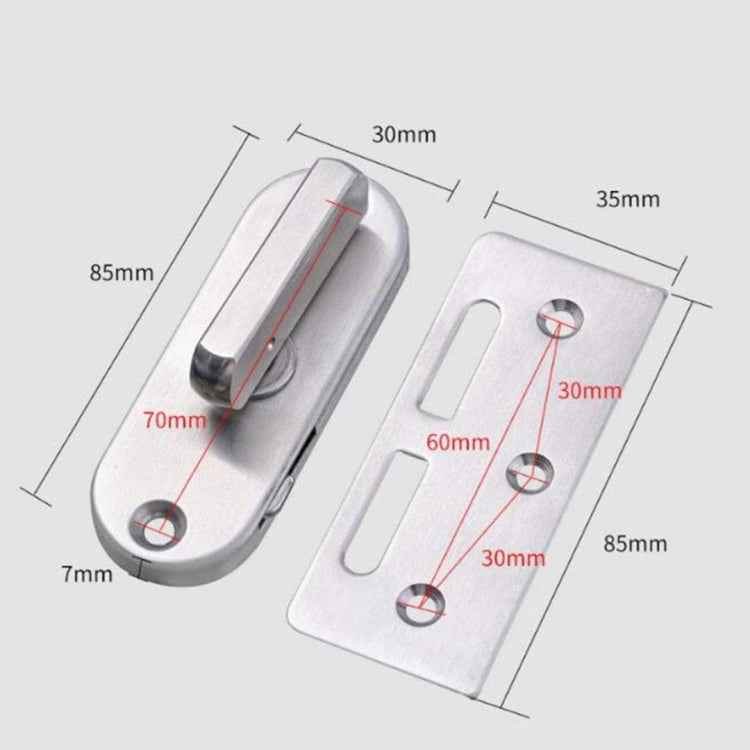 90 Degrees Right Angle Migration Door Hook Lock, 304 Stainless Steel Slot, Zinc Alloy Slot-free, Zinc Alloy Slot-free / Punching