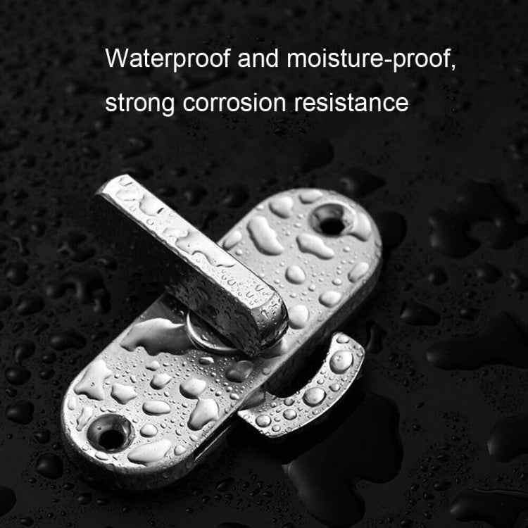 90 Degrees Right Angle Migration Door Hook Lock, 304 Stainless Steel Slot, Zinc Alloy Slot-free, Zinc Alloy Slot-free / Punching