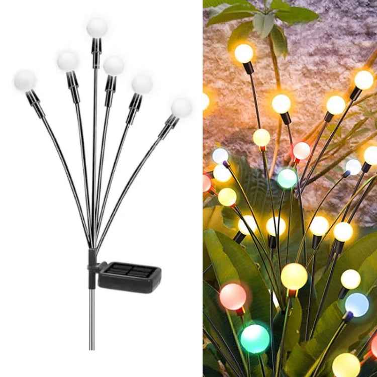 2sets Solar Firefly Lights Christmas Outdoor Garden Waterproof Lawn Lights, 6 Head Warm Light, 6 Head Color Light, 8 Head Warm Light, 8 Head Color Light, 10 Head Warm Light, 10 Head Color Light