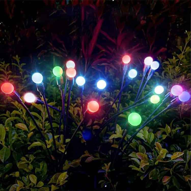 2sets Solar Firefly Lights Christmas Outdoor Garden Waterproof Lawn Lights, 6 Head Warm Light, 6 Head Color Light, 8 Head Warm Light, 8 Head Color Light, 10 Head Warm Light, 10 Head Color Light